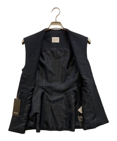 Demi-Luxe Beams（デミルクス ビームス）Demi-Luxe Beams (デミルクス ビームス) ツイル ペプラム ジレ ネイビー サイズ:38 未使用品の古着・服飾アイテム