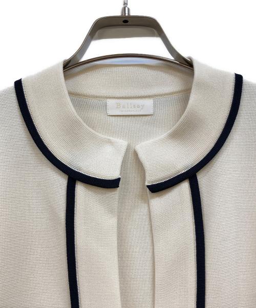 BALLSEY（ボールジィ）BALLSEY (ボールジィ) ミラノリブ ショート スリーブカーディガン アイボリー サイズ:Sの古着・服飾アイテム