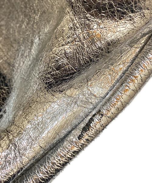 PROENZA SCHOULER（プロエンザ スクーラー）PROENZA SCHOULER (プロエンザ スクーラー) ポーチ付きメタリックレザーショルダーバッグ シルバーの古着・服飾アイテム