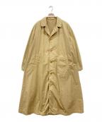 nest Robeネストローブ）の古着「スーピマコットンステンカラーコート」｜ベージュ