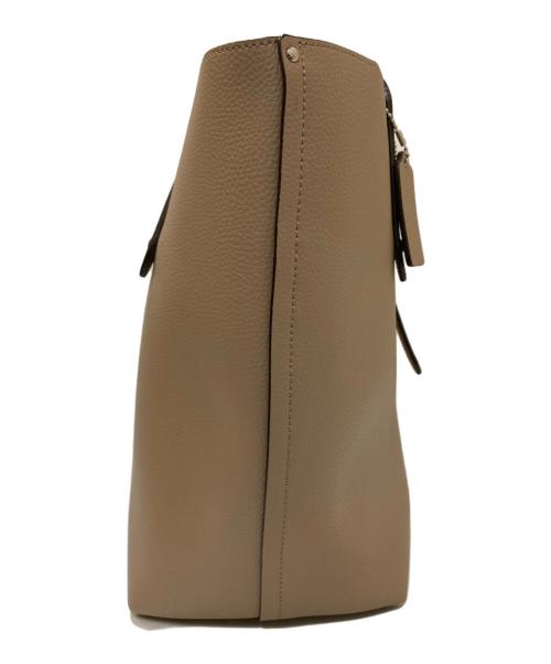 COACH（コーチ）COACH (コーチ) マーケット レザートートバッグ ベージュの古着・服飾アイテム