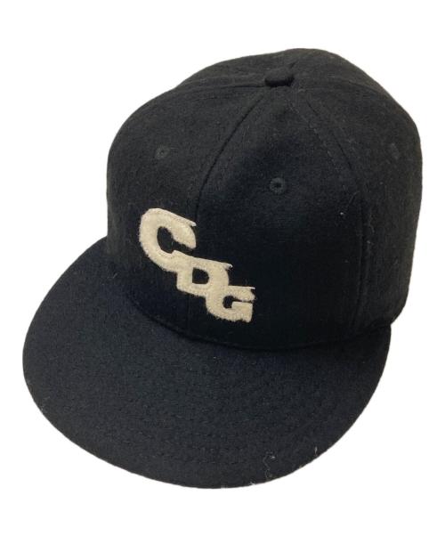 CDG COMME des GARCONS（シーディージー コムデギャルソン）CDG COMME des GARCONS (シーディージー コムデギャルソン) EBBETS FIELD FLANNELS (エベッツフィールドフランネルズ) 別注 ウールフランネルキャップ ブラックの古着・服飾アイテム