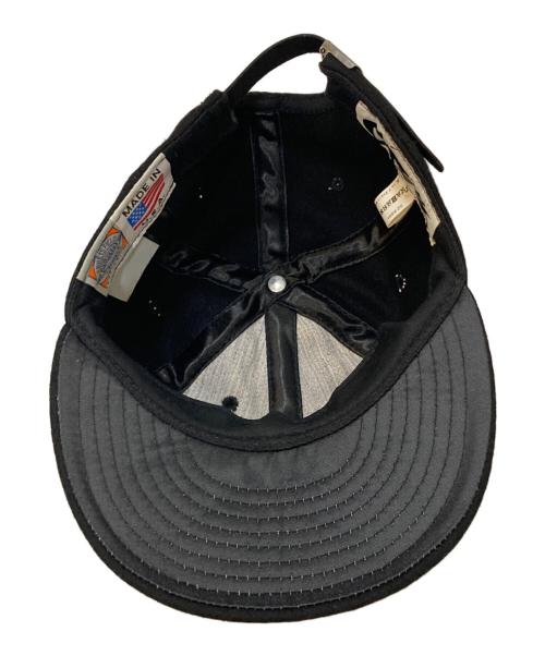 CDG COMME des GARCONS（シーディージー コムデギャルソン）CDG COMME des GARCONS (シーディージー コムデギャルソン) EBBETS FIELD FLANNELS (エベッツフィールドフランネルズ) 別注 ウールフランネルキャップ ブラックの古着・服飾アイテム