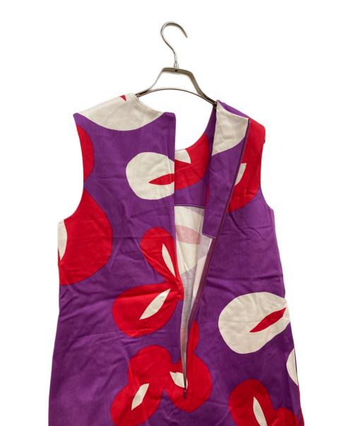 marimekko（マリメッコ）marimekko (マリメッコ) SILUETTI POIMINTO パープル×レッド サイズ:34の古着・服飾アイテム