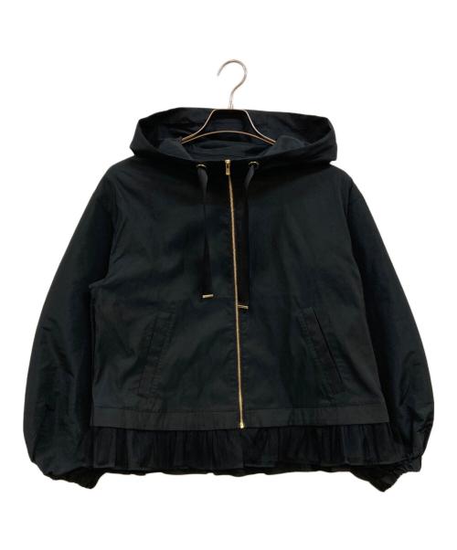 ANAYI（アナイ）ANAYI (アナイ) グログランタフタ×チュールブルゾン ブラック サイズ:38の古着・服飾アイテム