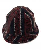 NEIGHBORHOODネイバーフッド）の古着「WEAVING / CA-HAT ハット」｜ブラック×レッド