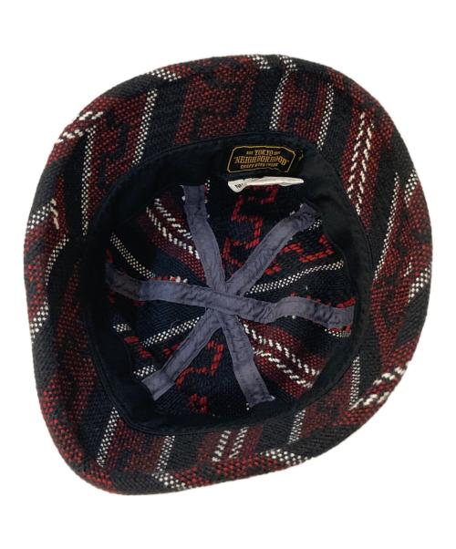 NEIGHBORHOOD（ネイバーフッド）NEIGHBORHOOD (ネイバーフッド) WEAVING / CA-HAT ハット ブラック×レッド サイズ:Mの古着・服飾アイテム