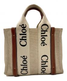 Chloe（クロエ）の古着「woody ウッディ キャンバススモールトート」｜ベージュ