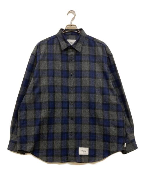WTAPS（ダブルタップス）WTAPS (ダブルタップス) TXT 01 / LS / WOPL. TWEED. TEXTILE. OF ネイビー×グレー サイズ:X04の古着・服飾アイテム
