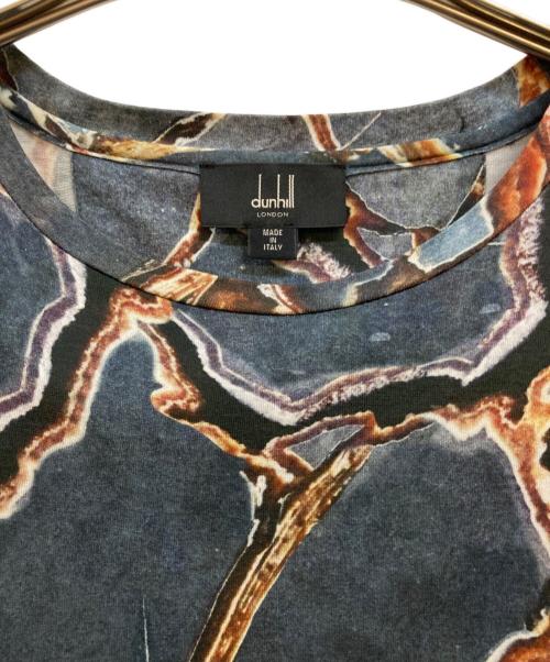 dunhill（ダンヒル）dunhill (ダンヒル) マーブル総柄 プリントTシャツ グレー サイズ:Ｍの古着・服飾アイテム