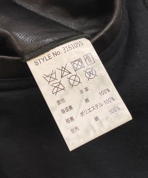 Schott（ショット）Schott (ショット) シープスキン クラシック レザーレーサージャケット ブラック サイズ:Sの古着・服飾アイテム