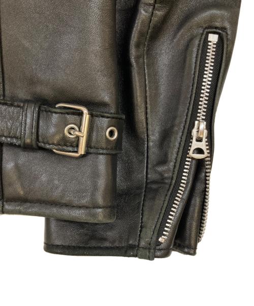 Schott（ショット）Schott (ショット) シープスキン クラシック レザーレーサージャケット ブラック サイズ:Sの古着・服飾アイテム