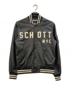中古・古着通販】Schott (ショット) レザースタジャン ブルー サイズ