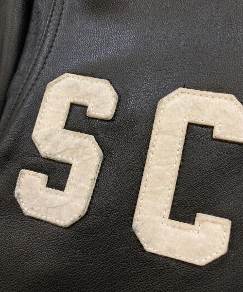 Schott（ショット）Schott (ショット) ラムレザー ワッペン スタジャン ブラック サイズ:Sの古着・服飾アイテム