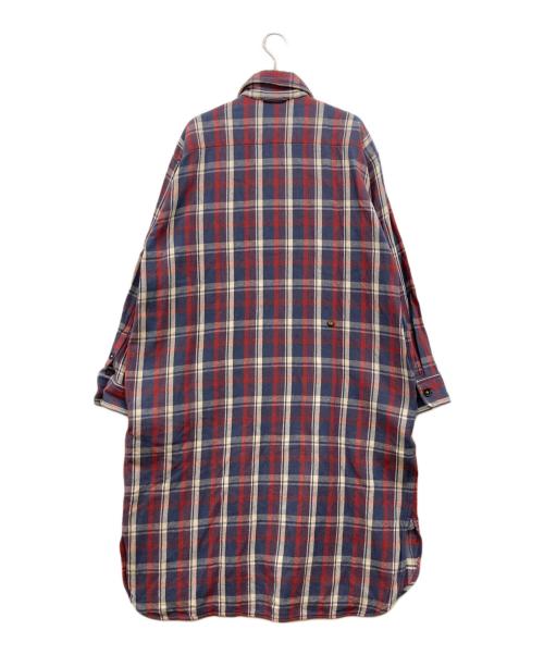 45R（フォーティファイブ・アール）45R (フォーティファイブ・アール) 日焼けネルの908オンザビーチスモック ブルー×レッド サイズ:下記参照の古着・服飾アイテム