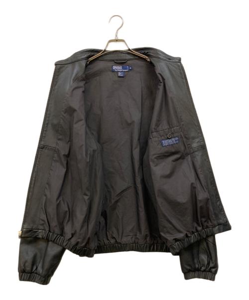 POLO RALPH LAUREN（ポロ・ラルフローレン）POLO RALPH LAUREN (ポロ・ラルフローレン) レザースイングトップ ブラック サイズ:XLの古着・服飾アイテム