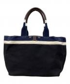 TORY BURCHトリーバーチ）の古着「エラ キャンバストートバッグ」｜ブラック