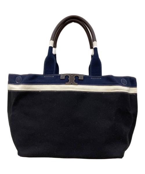 TORY BURCH（トリーバーチ）TORY BURCH (トリーバーチ) エラ キャンバストートバッグ ブラックの古着・服飾アイテム
