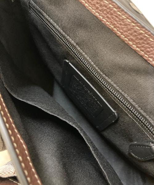 COACH（コーチ）COACH (コーチ) スプリント マップバッグ25 シグネチャー ジャカード ブラウン サイズ:下記参照の古着・服飾アイテム