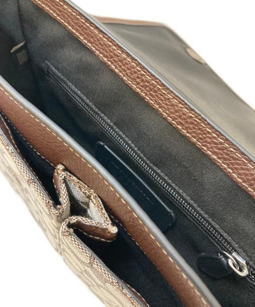 COACH（コーチ）COACH (コーチ) スプリント マップバッグ25 シグネチャー ジャカード ブラウン サイズ:下記参照の古着・服飾アイテム