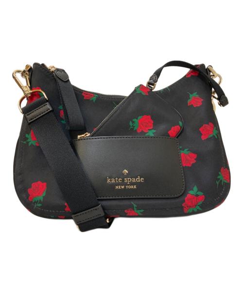 Kate Spade（ケイトスペード）Kate Spade (ケイトスペード) ポーチ付花柄ショルダーバッグ ブラック サイズ:下記参照の古着・服飾アイテム