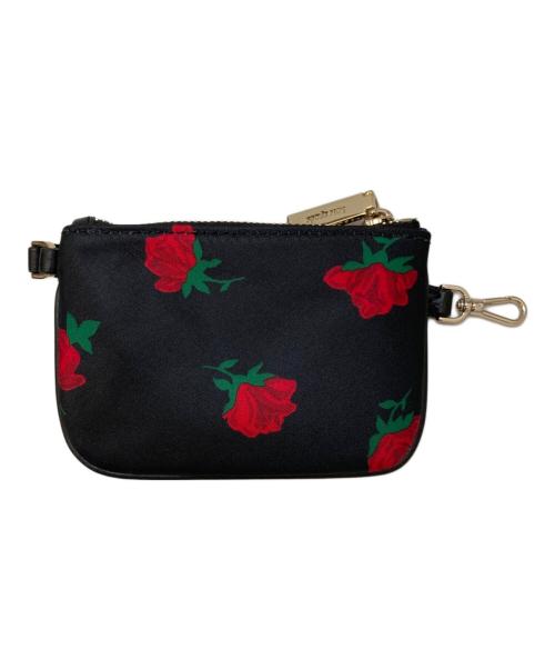 Kate Spade（ケイトスペード）Kate Spade (ケイトスペード) ポーチ付花柄ショルダーバッグ ブラック サイズ:下記参照の古着・服飾アイテム