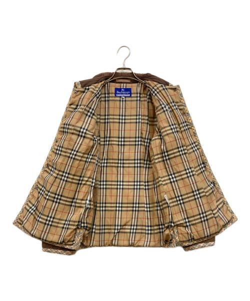 BURBERRY BLUE LABEL（バーバリー ブルー レーベル）BURBERRY BLUE LABEL (バーバリーロンドンブルーレーベル) ノバチェックパイピング 中綿キルティングジャケット ブラウン サイズ:Mの古着・服飾アイテム