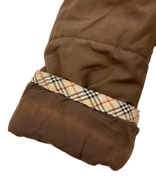 BURBERRY BLUE LABEL（バーバリー ブルー レーベル）BURBERRY BLUE LABEL (バーバリーロンドンブルーレーベル) ノバチェックパイピング 中綿キルティングジャケット ブラウン サイズ:Mの古着・服飾アイテム
