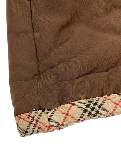 BURBERRY BLUE LABEL（バーバリー ブルー レーベル）BURBERRY BLUE LABEL (バーバリーロンドンブルーレーベル) ノバチェックパイピング 中綿キルティングジャケット ブラウン サイズ:Mの古着・服飾アイテム