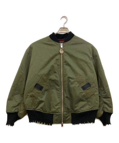 DIESEL（ディーゼル）DIESEL (ディーゼル) alternating energy MA-1ジャケット　(オルタネイティングエネルギーエムエーワン) グリーン サイズ:Mの古着・服飾アイテム