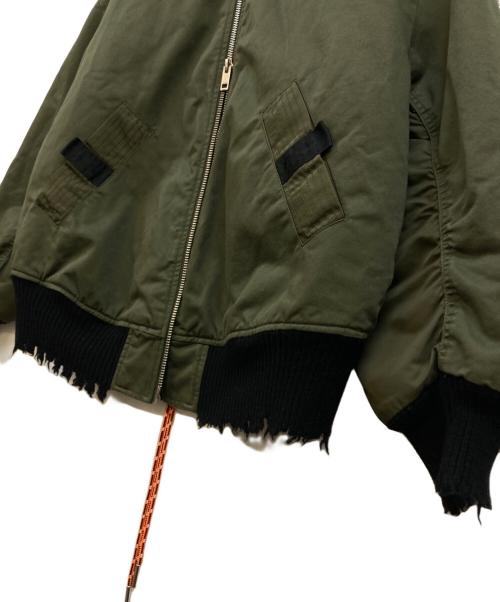 DIESEL（ディーゼル）DIESEL (ディーゼル) alternating energy MA-1ジャケット　(オルタネイティングエネルギーエムエーワン) グリーン サイズ:Mの古着・服飾アイテム