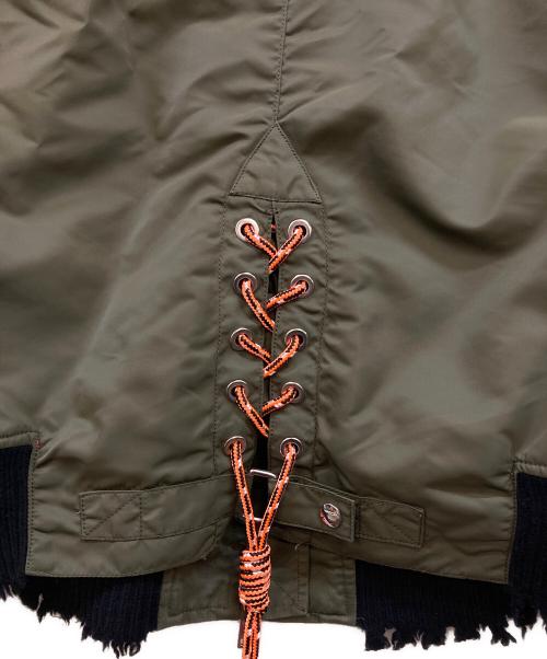 DIESEL（ディーゼル）DIESEL (ディーゼル) alternating energy MA-1ジャケット　(オルタネイティングエネルギーエムエーワン) グリーン サイズ:Mの古着・服飾アイテム