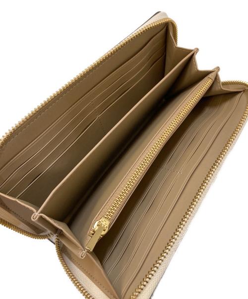 COACH（コーチ）COACH (コーチ) ラウンドファスナーシグネチャーロングウォレット ホワイトの古着・服飾アイテム