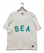 RUSSELL ATHLETIC×WIND AND SEAラッセルアスレチック×ウィンダンシー）の古着「プリントTシャツ」｜ホワイト