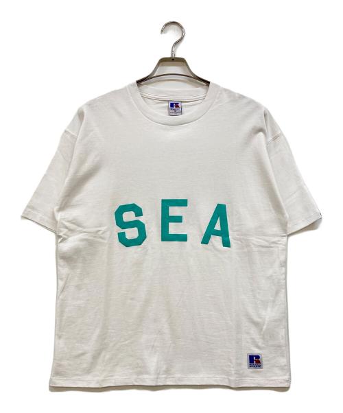 RUSSELL ATHLETIC（ラッセルアスレチック）RUSSELL ATHLETIC (ラッセルアスレチック) WIND AND SEA (ウィンダンシー) プリントTシャツ ホワイト サイズ:Ｍの古着・服飾アイテム