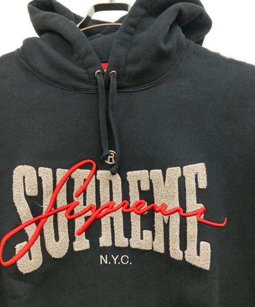 SUPREME（シュプリーム）SUPREME (シュプリーム) Embroidered Chenille Hooded ブラック サイズ:Lの古着・服飾アイテム