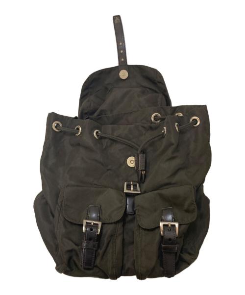 PRADA（プラダ）PRADA (プラダ) ナイロンミニリュック カーキの古着・服飾アイテム