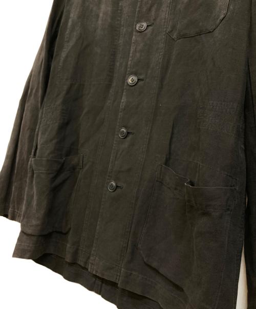 DRIES VAN NOTEN（ドリスヴァンノッテン）DRIES VAN NOTEN (ドリスヴァンノッテン) リネンコットンジャケット ブラック サイズ:46の古着・服飾アイテム