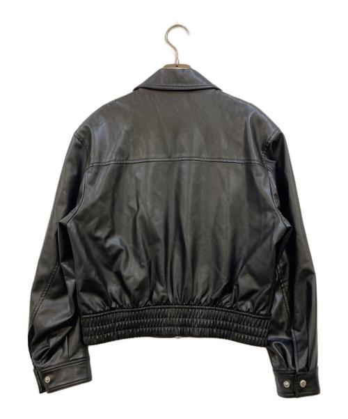 MARITHE+FRANCOIS GIRBAUD（マリテフランソワジルボー）MARITHE+FRANCOIS GIRBAUD (マリテフランソワジルボー) レザータッチジップアップジャケット ブラック サイズ:Sの古着・服飾アイテム