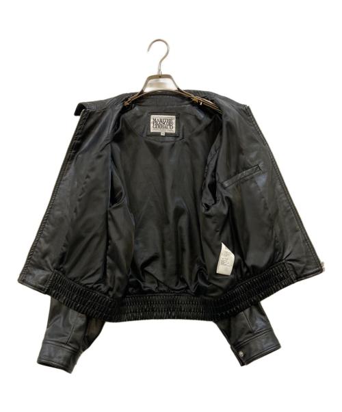 MARITHE+FRANCOIS GIRBAUD（マリテフランソワジルボー）MARITHE+FRANCOIS GIRBAUD (マリテフランソワジルボー) レザータッチジップアップジャケット ブラック サイズ:Sの古着・服飾アイテム