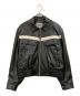 MARITHE+FRANCOIS GIRBAUD（マリテフランソワジルボー）の古着「レザータッチジップアップジャケット」｜ブラック