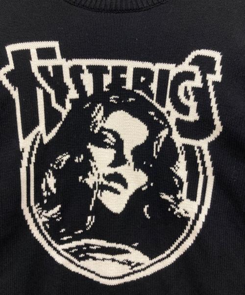 Hysteric Glamour（ヒステリックグラマー）Hysteric Glamour (ヒステリックグラマー) ENDLESS ROCK編込 セーター ブラック サイズ:Ｍの古着・服飾アイテム