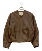 theory luxeセオリーリュクス）の古着「Madison Leather Brumie Blouson」｜ブラウン