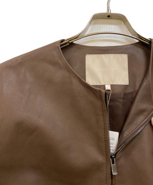 theory luxe（セオリーリュクス）theory luxe (セオリーリュクス) Madison Leather Brumie Blouson ブラウン サイズ:38 未使用品の古着・服飾アイテム