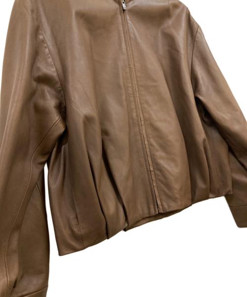 theory luxe（セオリーリュクス）theory luxe (セオリーリュクス) Madison Leather Brumie Blouson ブラウン サイズ:38 未使用品の古着・服飾アイテム