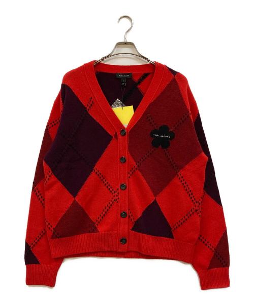 MARC JACOBS（マークジェイコブス）MARC JACOBS (マークジェイコブズ) プレッピー デイジー アーガイル カーディガン レッド サイズ:L 未使用品の古着・服飾アイテム