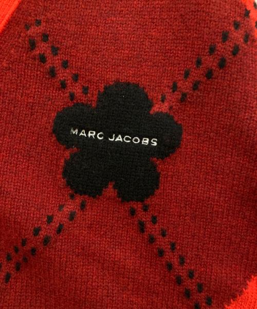 MARC JACOBS（マークジェイコブス）MARC JACOBS (マークジェイコブズ) プレッピー デイジー アーガイル カーディガン レッド サイズ:L 未使用品の古着・服飾アイテム