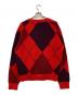 MARC JACOBS (マークジェイコブズ) プレッピー デイジー アーガイル カーディガン レッド サイズ:L 未使用品：18000円