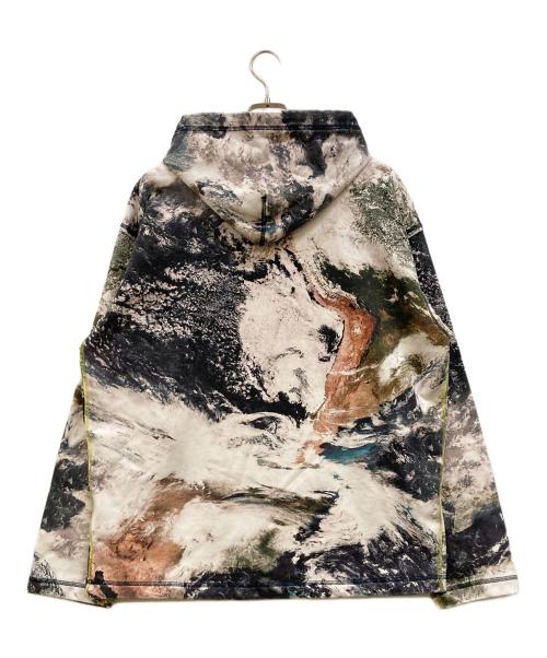 DIESEL（ディーゼル）DIESEL (ディーゼル) S-PAY-HOOD-L1 総柄プルオーバーパーカー ブラック×ベージュ サイズ:L 未使用品の古着・服飾アイテム