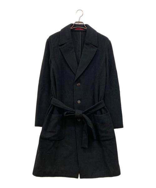 LOVELESS（ラブレス）LOVELESS (ラブレス) ベルト付ラムウールチェスターコート ブラック サイズ:Lの古着・服飾アイテム